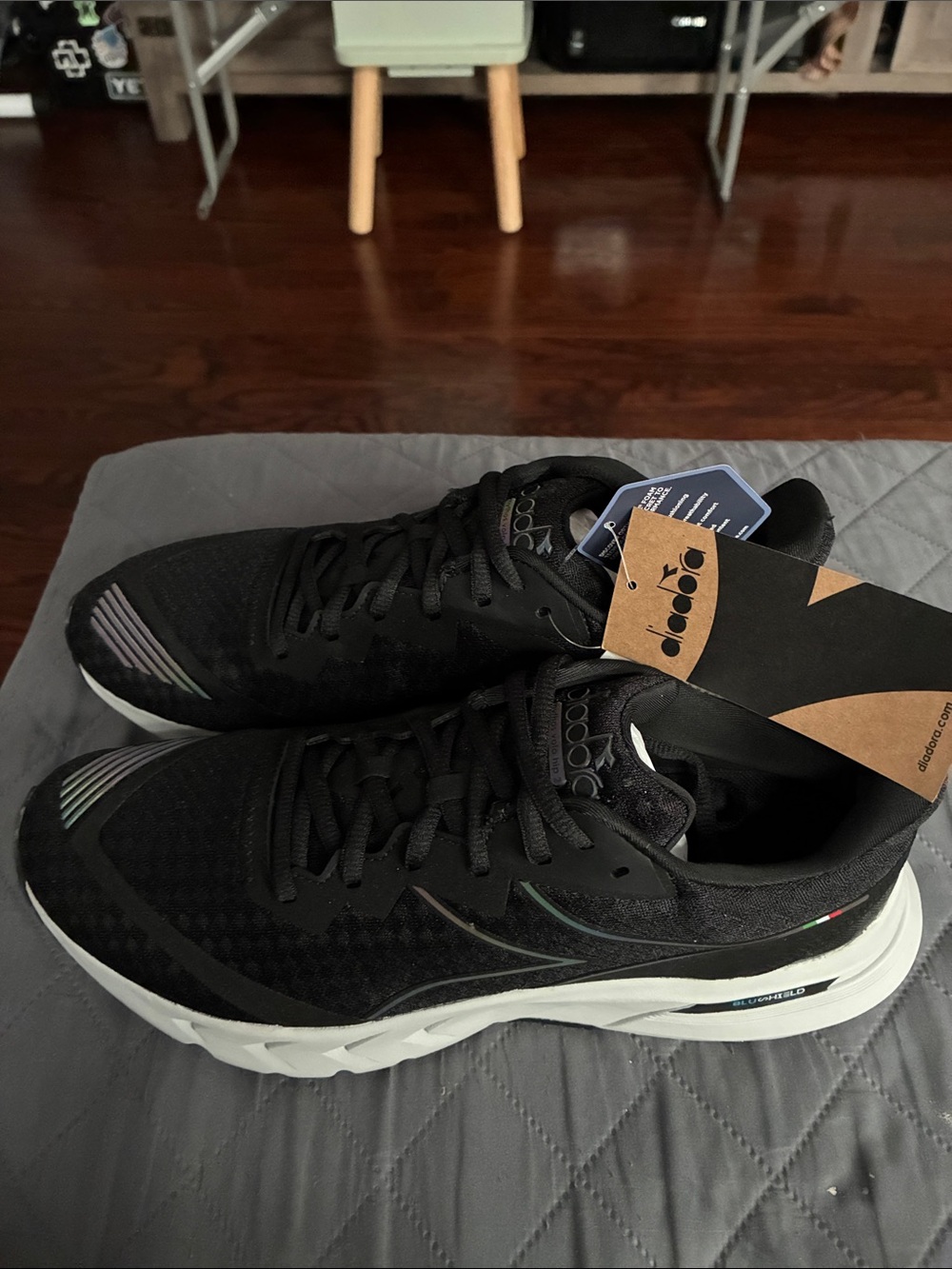 Diadora Black and White Athletic Sneakers